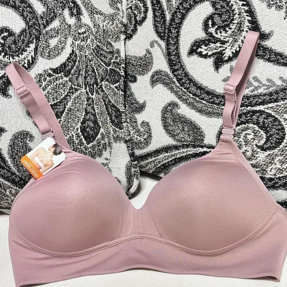 Warner’s Bra 34C Wireless Tag-less Convertible Contour Blush 3492 PP